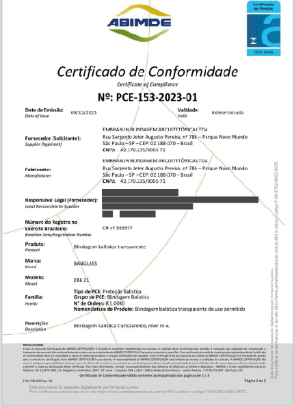 Certificado de Conformidade